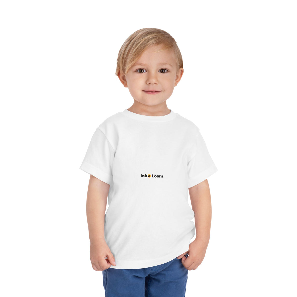 Tiny Star Toddler Tee, personalized toddler t-shirt with a custom photo and name, Athletic Heather, front view
