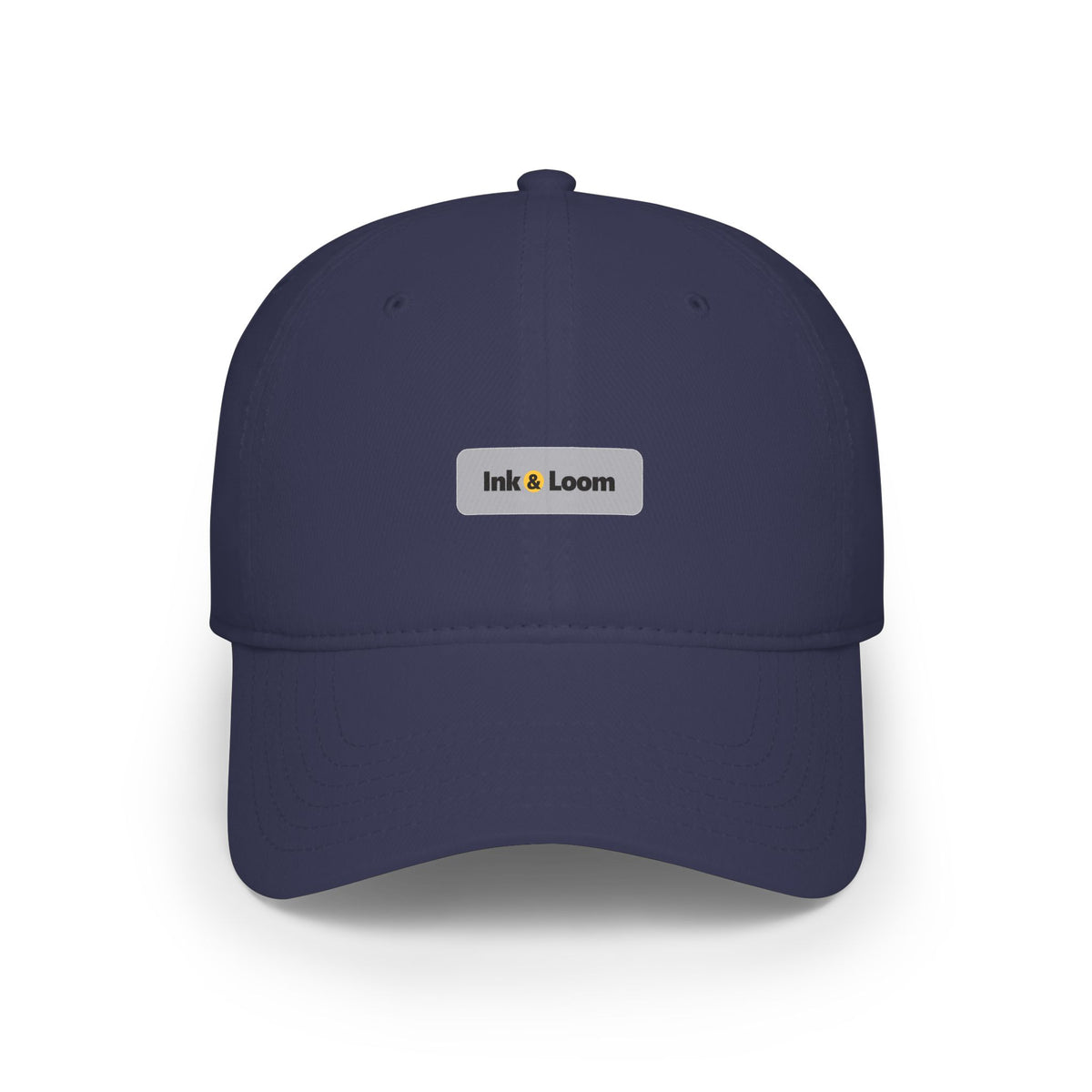 Classic Low Profile Cap, Dark Colors, personalized dad hat with a custom photo and name, Black, front view